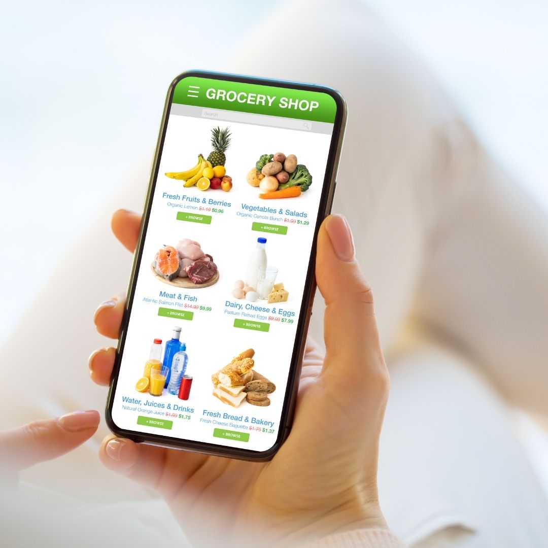 online meat store app menu mockup
