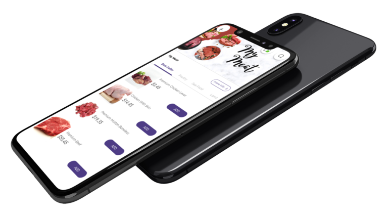 Phygital24 online meat store app iphone x mockup